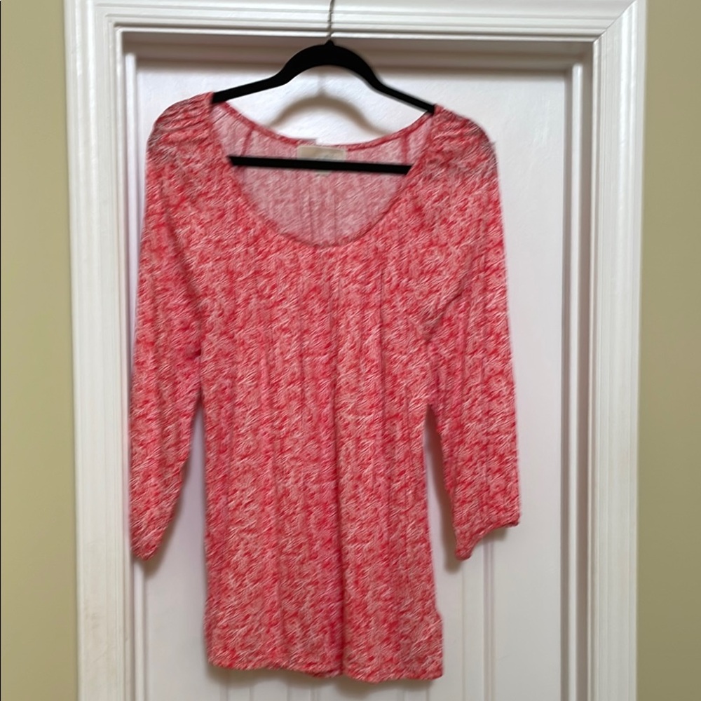 MICHAEL Michael Kors Pink Fitted 3/4 Sleeve Tunic